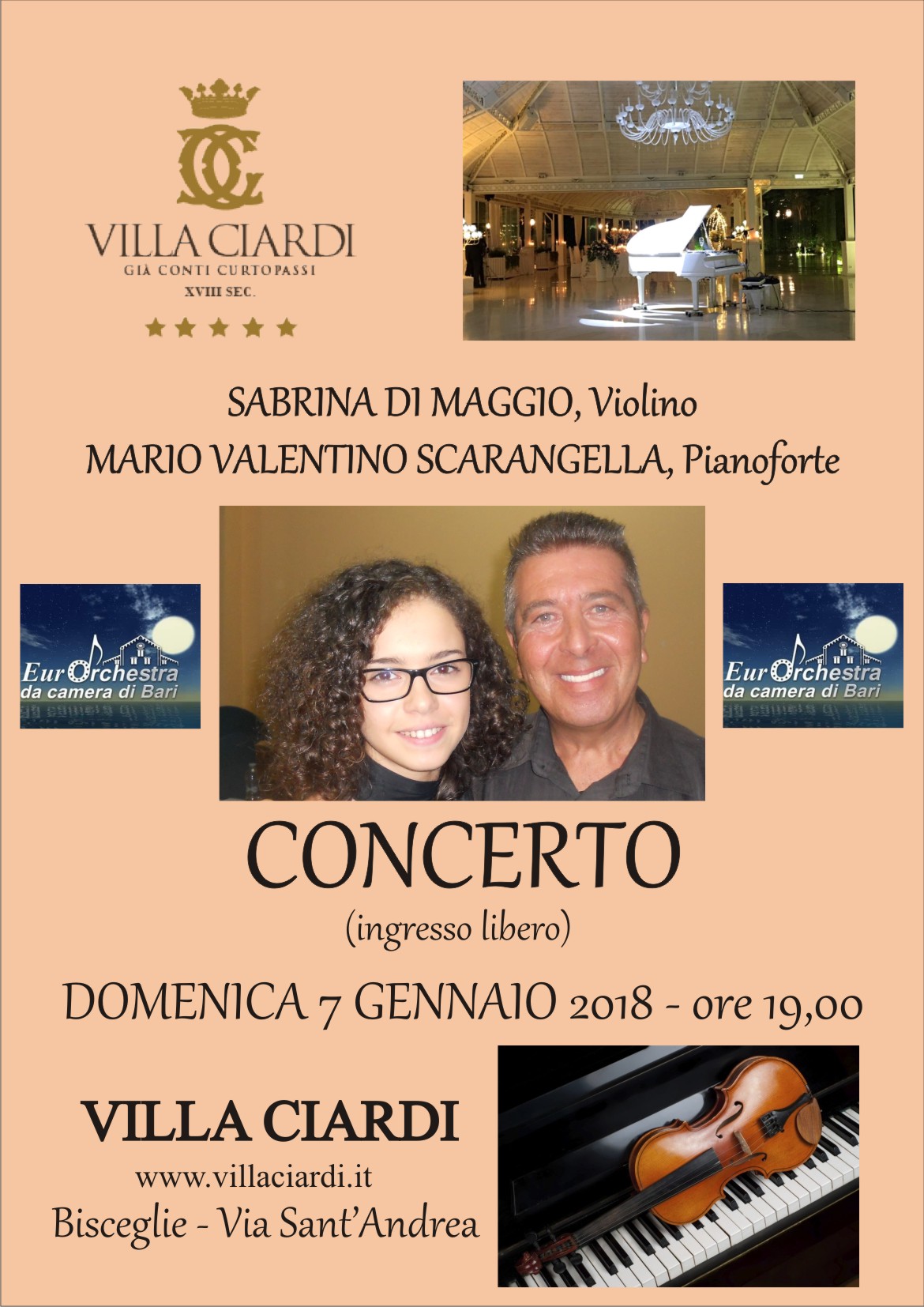 EurOrchestra_ Sabrina Di Maggio e Mario Valentino Scarangella a Villa Ciardi